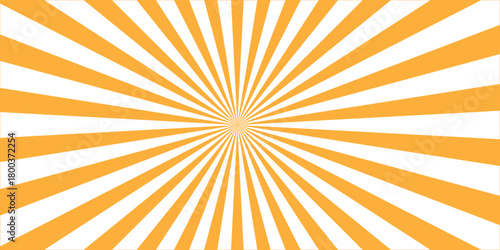  Abstract Orange  comic-style or pop art white background with sun turquoise ray.