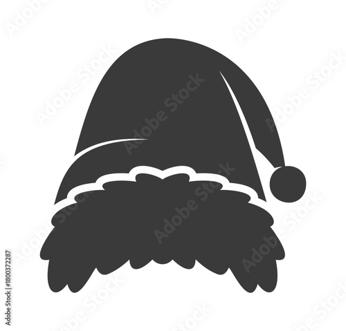 Classic Santa hat Christmas symbol