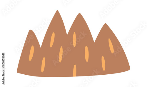 Desert rock drawing cute style