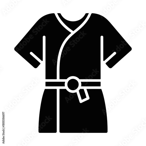 hospital gown glyph icon