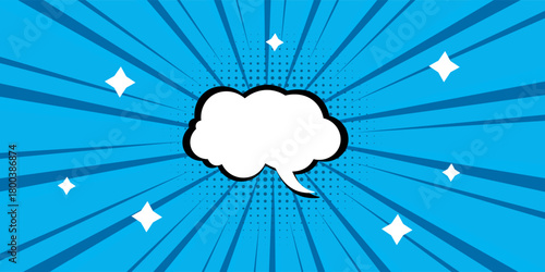 Comic blank text speech bubbles in pop art style vector illustration
