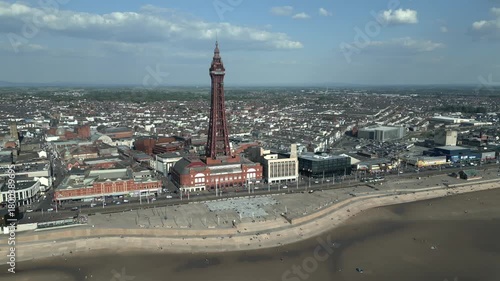 Discovering Blackpool's iconic tower and vibrant coastline during a sunny day in early spring