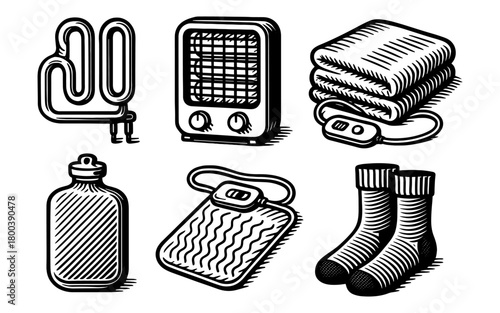 Retro style winter warm essentials: cozy gadgets and accessories