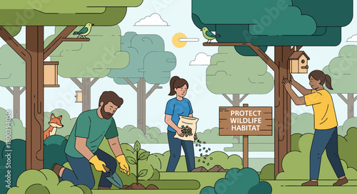 Volunteers Dedicate Time To Environmental Conservation For Wildlife Preservation