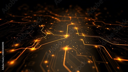 Close-up view of an electronic circuit board with some words describing its intricate components