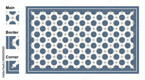 Geometric Tile Pattern Design for Textile and Interior Decoration Project Background