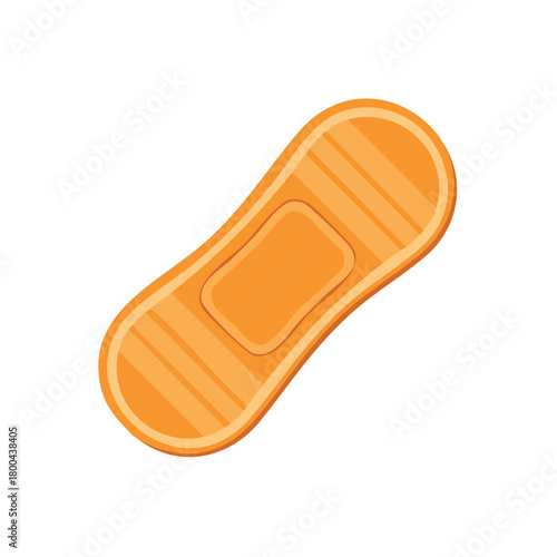 Cartoon Adhesive Bandage Illustration, First Aid Plaster for Wound Treatment and Protection