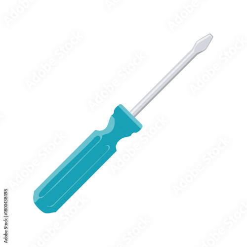 Turquoise Flathead Screwdriver for Repair Tasks and Household DIY Projects