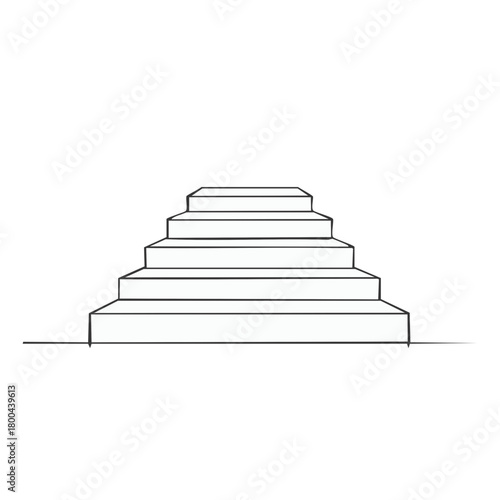 Abstract Steps Illustration Minimalist Stairs Design Progression Concept
