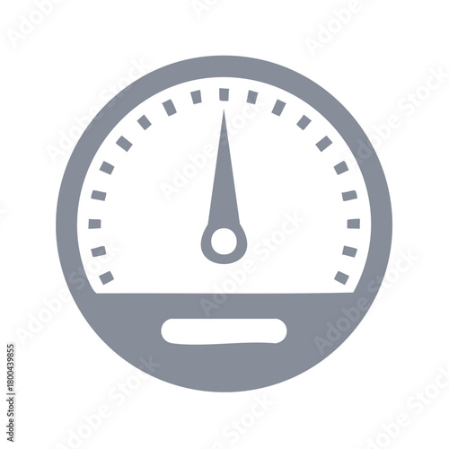 Speedometer icon illustration, gauge showing the indicator at a certain level.