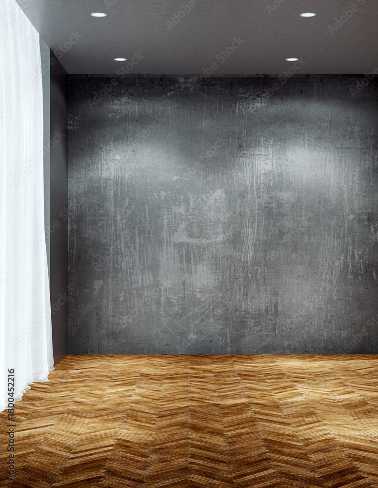 Naklejka premium Large luxury modern bright interiors Living room mockup illustration 3D rendering image