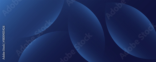 Abstract blue glowing geometric lines on dark blue background. Modern shiny blue circle lines pattern, Modern