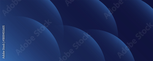 Abstract blue glowing geometric lines on dark blue background. Modern shiny blue circle lines pattern, Eps10
