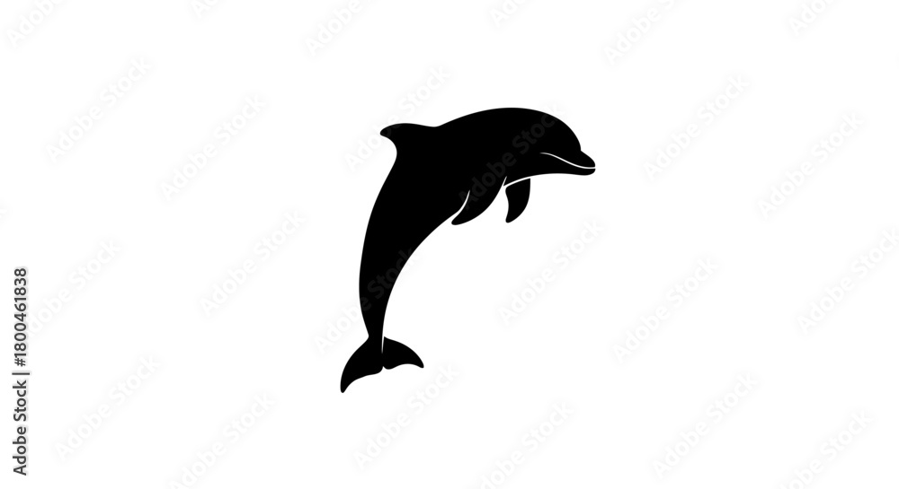 Fototapeta premium Silhouette of a majestic black horse galloping freely across a white background, symbolizing power and grace