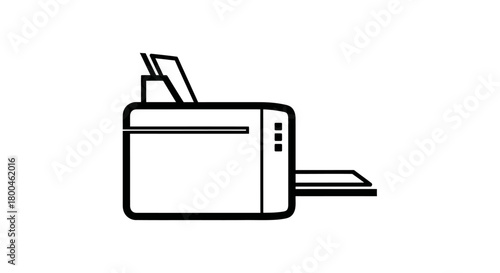 Efficient Office Printer Icon Streamlined Design for Seamless Document Handling