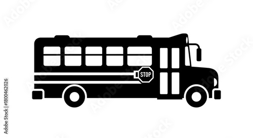 Iconic School Bus Illustration Transportation, Education, and Safety Symbol
