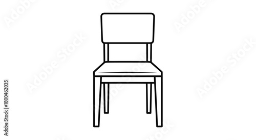 Minimalist Chair Illustration Elegant Home Decor Element