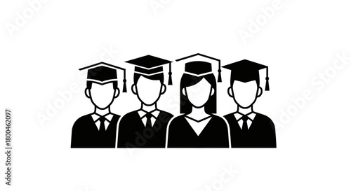 Graduation caps and gowns symbolize academic achievement and the successful completion of educational milestones