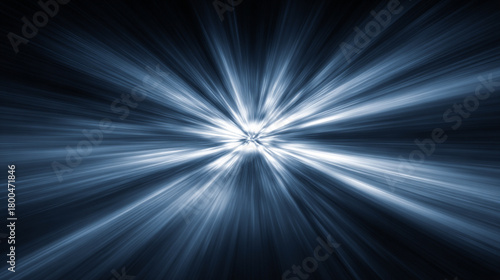 Intense blue light beams converge toward the center creating a dynamic glowing energy focal point representing futuristic technology digital visualization motion and abstract luminous design