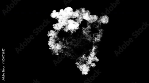 Blue gray smoke reveal animation - 4K, Pro Res, 60fps with mask pass