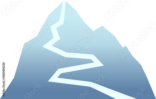 山頂へつづく登山道