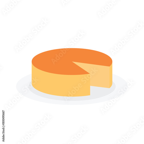 Illustration pudding quesillo from venezuela 