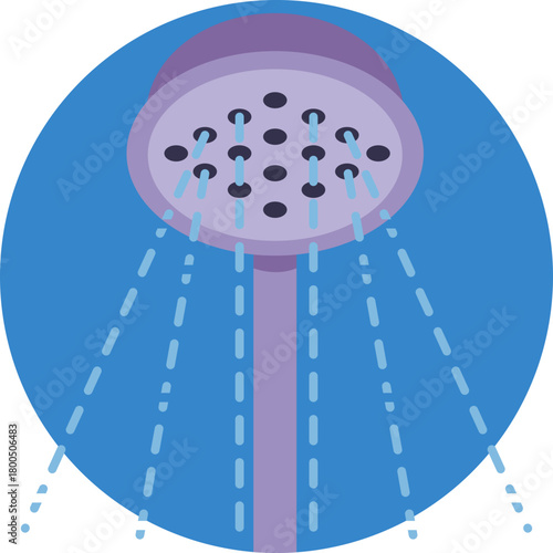 Bathroom shower scene representing cleanliness and morning routine.