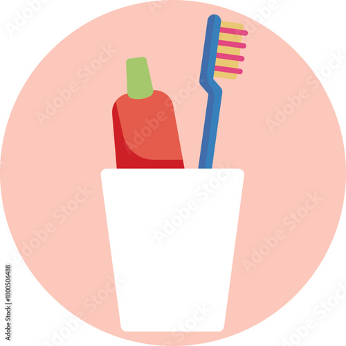 A toothbrush used for daily oral hygiene.