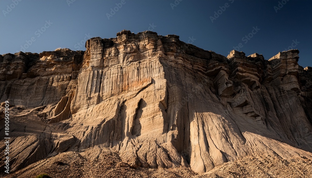Fototapeta premium Eroded Cliff Face A Study In Geological Time And Texture