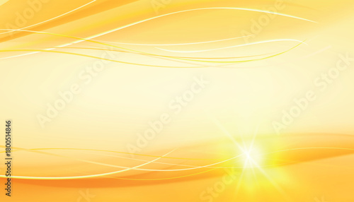 Yellow abstract background. Colorful smooth light lines background.