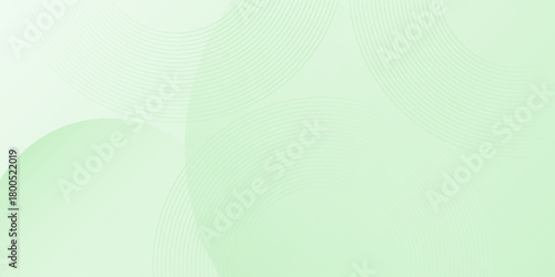 Minimalist soft Abstract Background in Gradient green and white Tones with Circles. Circle effect style geometric, abstract background. Illustration