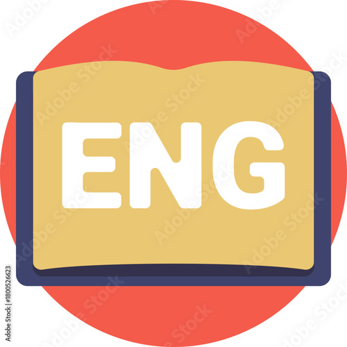 Represents the English language in language learning apps or tools.