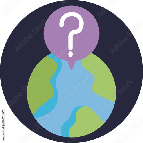 A symbol representing questions or inquiry in language learning.