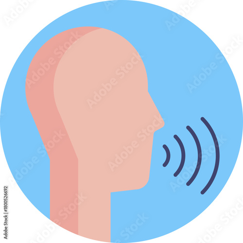 Represents practicing verbal communication in a new language.