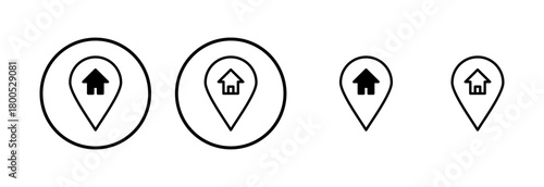 Address icon logo design. home location sign and symbol. pinpoint