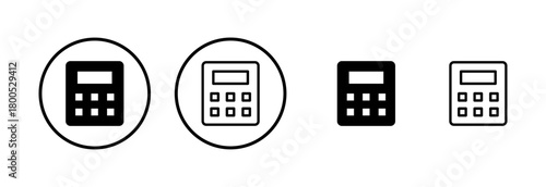 Calculator icon logo design. Accounting calculator sign and symbol.