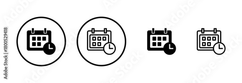 Calendar icon logo design. Calender sign and symbol. Schedule icon symbol