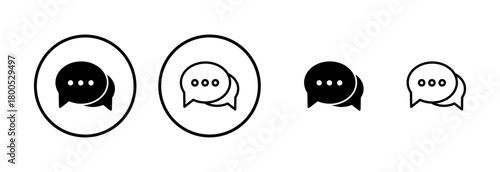 Chat icon logo design. speech bubble sign and symbol. comment icon. message