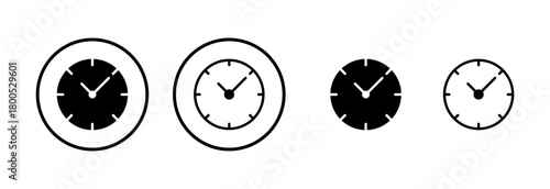 Clock icon logo design. Time sign and symbol. watch icon