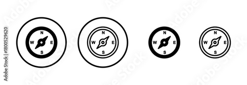 Compass icon logo design. arrow compass icon sign and symbol