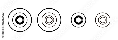 Copyright icon logo design. copyright sign and symbol