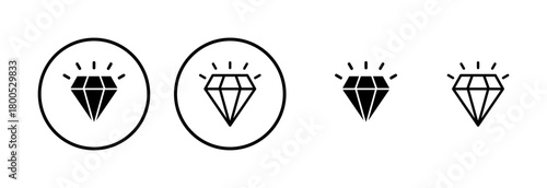 Diamond icon logo design. diamond gems sign and symbol
