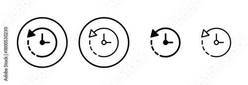 History icon logo design. recent event history sign and symbol