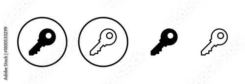 Key icon logo design. Key sign and symbol.