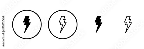 Lightning icon logo design. electric sign and symbol. power icon. energy sign
