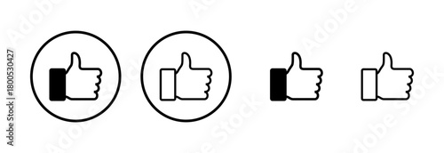 Like icon logo design. Thumbs up sign and symbol. Hand like