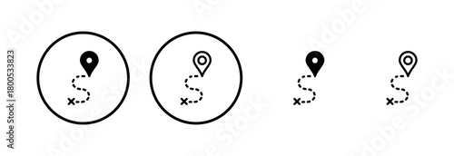 Maps and pin icon logo design. location sign and symbol. geo locate, pointer icon.