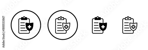 Medical insurance icon logo design. health insurance sign and symbol