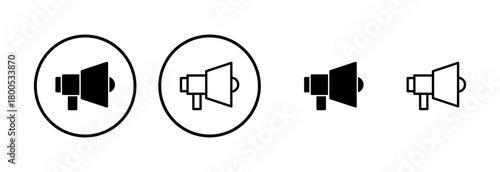 Megaphone icon logo design. Loudspeaker sign and symbol