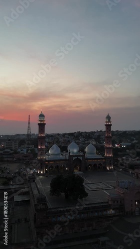 sunset over the city